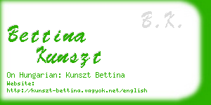 bettina kunszt business card